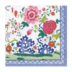 Caspari Paper Luncheon Napkins|Floral Porcelain Luncheon Napkins - 20 Per Package