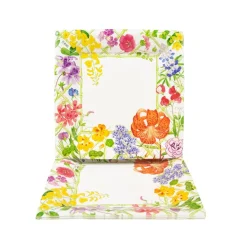 Caspari Paper Salad And Dessert Plates|Floral Trellis Salad & Dessert Plates - 8 Per Package