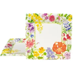 Caspari Paper Salad And Dessert Plates|Floral Trellis Salad & Dessert Plates - 8 Per Package