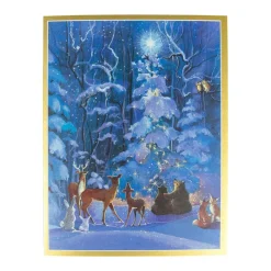 Caspari Christmas And Holiday Cards|Boxed Holiday Cards|Forest Animals & Tree Boxed Christmas Cards - 15 Christmas Cards and Envelopes