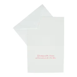 Caspari Christmas And Holiday Cards|Boxed Holiday Cards|French Horn With Swag Large Boxed Christmas Cards - includes 15 cards & envelopes