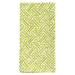 Caspari Easter|Kitchen Essentials|Fretwork Cloth Dinner Napkins in Green - Set of 4