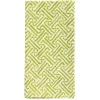 Caspari Cloth & Linen Napkins|Fretwork Cotton Dinner Napkins in Green & White - Set of 4