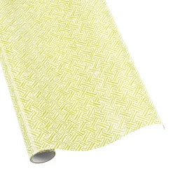 Caspari Wrapping Paper|Fretwork Gift Wrapping Paper in Green - 30" x 8' Roll