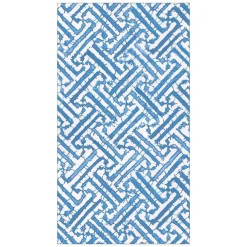 Caspari Graduation Celebration|Paper Guest Towels|Fretwork Paper Guest Towel Napkins in Blue - 15 Per Package