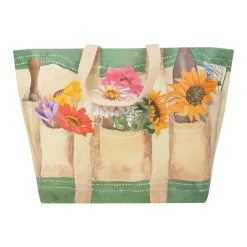Caspari Gift & Bottle Bags|Throws & Tote Bags|Garden Large Tote Gift Bags - One Gift Bag Included