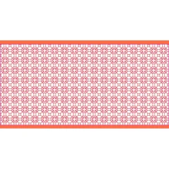 Caspari Goldie|Garden Trellis Cloth Tablecover in Fuchsia & Orange - 1 Tablecover