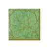 Caspari Paper Cocktail Napkins|Gilded Majolica Celadon Cocktail Napkins - includes 12 Cocktail Napkins