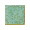 Caspari Paper Cocktail Napkins|Gilded Majolica Saltwater Cocktail Napkins - includes 20 Cocktail Napkins