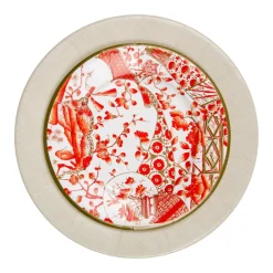 Caspari Paper Salad And Dessert Plates|Gilded Porcelain Coral Paper Salad & Dessert Plates - 8 Per Package