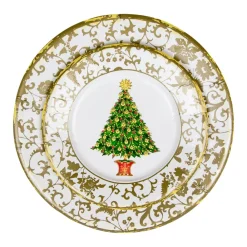 Caspari Paper Dinner Plates|Gilded Tree Paper Dinner Plates - 8 Per Package
