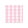 Caspari Paper Cocktail Napkins|Gingham Paper Cocktail Napkins in Pink - 20 Per Package