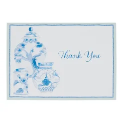 Caspari Thank You Notes|Glazed Porcelain Thank You Notes - 8 Note Cards & 8 Envelopes