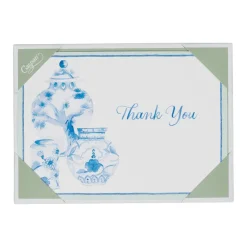 Caspari Thank You Notes|Glazed Porcelain Thank You Notes - 8 Note Cards & 8 Envelopes