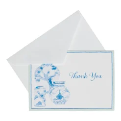 Caspari Thank You Notes|Glazed Porcelain Thank You Notes - 8 Note Cards & 8 Envelopes