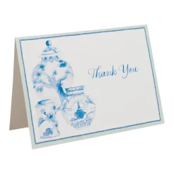 Caspari Thank You Notes|Glazed Porcelain Thank You Notes - 8 Note Cards & 8 Envelopes