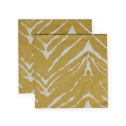 Caspari New Year'S|Paper Luncheon Napkins|Go Wild White & Gold Luncheon Napkins - 20 Per Package