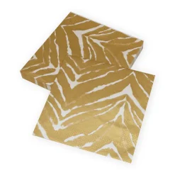 Caspari New Year'S|Paper Dinner Napkins|Go Wild White & Gold Napkin Dinner - 20 Per Package