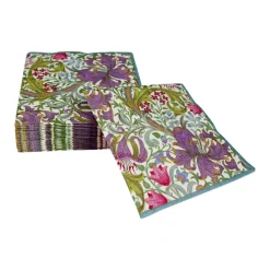 Caspari Paper Cocktail Napkins|Golden Lily-Ivory Cocktail Napkins - 20 Per Package