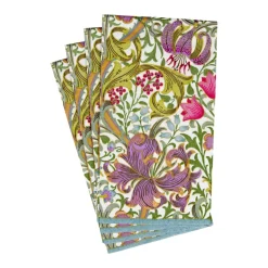 Caspari Christmas Napkins|Paper Guest Towels|Golden Lily-Ivory Guest Towel Napkins - 15 Per Package