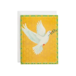 Caspari Christmas And Holiday Cards|Boxed Holiday Cards|Golden Peace Dove Classic Boxed Christmas Cards - includes 15 cards & envelopes