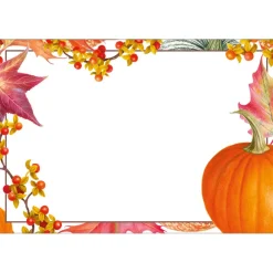 Caspari Place Cards|Gourds And Leaves Place Cards - includes 8 Place Cards