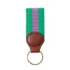 Barrons-Hunter Tailgates|Father'S Day|Green & Purple Key Ring with Leather Trim