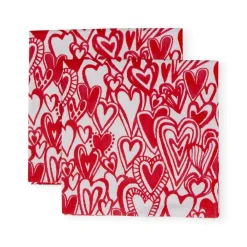 Caspari Christmas Napkins|Valentine'S Day|Groovy Love Cocktail Napkins - 20 Per Package