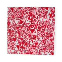 Caspari Christmas Napkins|Valentine'S Day|Groovy Love Cocktail Napkins - 20 Per Package