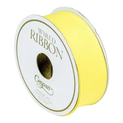 Caspari Ribbons & Bows|Grosgrain Jonquil Wired Narrow Ribbon - 1 Spool Of Ribbon
