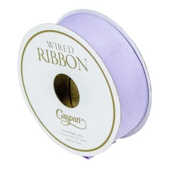 Caspari Ribbons & Bows|Grosgrain Lavender Wired Narrow Ribbon - 1 Spool Of Ribbon