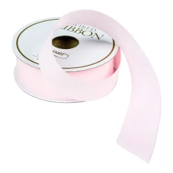 Caspari Ribbons & Bows|Grosgrain Powder Wired Pink Narrow Ribbon - 1 Spool Of Ribbon