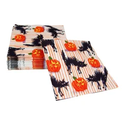 Caspari Halloween|Paper Cocktail Napkins|Halloween Cats Cocktail Napkins - 20 Per Package