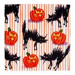 Caspari Halloween|Paper Luncheon Napkins|Halloween Cats Luncheon Napkins - 20 Per Package