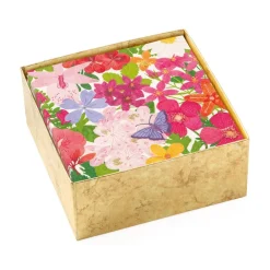 Caspari Bridal Shower|Boxed Cocktail Napkins|Halsted Floral Boxed Paper Cocktail Napkins - 40 Per Box