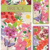 Caspari Mother'S Day|Bridge|Halsted Floral Large Type Bridge Gift Set - 2 Playing Card Decks & 2 Score Pads
