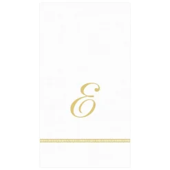 Caspari Bridal Shower|Mother'S Day|Hemstitch Script Single Initial Paper Guest Towel Napkins - 15 Per Package