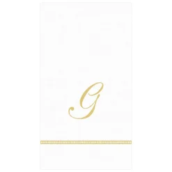 Caspari Bridal Shower|Mother'S Day|Hemstitch Script Single Initial Paper Guest Towel Napkins - 15 Per Package