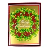 Caspari Christmas And Holiday Cards|Boxed Holiday Cards|Holly And Berry Wreath Boxed Christmas Cards - 15 Christmas Cards & 15 Envelopes