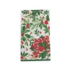 Caspari Christmas Napkins|Paper Guest Towels|Holly Chintz White Guest Towel Napkins - 15 Per Package