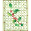 Caspari Christmas And Holiday Cards|Boxed Holiday Cards|Holly On Trellis Petite Boxed Christmas Cards - includes 15 cards & envelopes