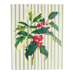 Caspari Christmas And Holiday Cards|Boxed Holiday Cards|Holly Sprig Petite Boxed Christmas Cards - includes 15 cards & envelopes