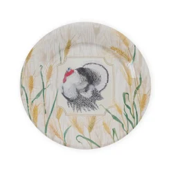 Caspari Thanksgiving|Paper Dinner Plates|Homestead Turkey Taupe Dinner Plates - 8 Per Package