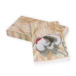 Caspari Thanksgiving|Paper Guest Towels|Homestead Turkey Taupe Guest Towel Napkins - 15 Per Package
