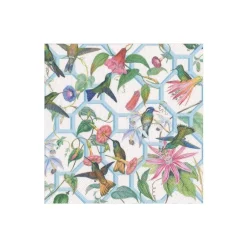 Caspari Paper Cocktail Napkins|Hummingbird Trellis Paper Cocktail Napkins - 20 Per Package