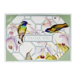 Caspari Thank You Notes|Hummingbird Trellis Thank You Notes - 8 Note Cards And Envelopes