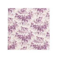 Caspari Paper Cocktail Napkins|Hunting Toile Aubergine Cocktail Napkins - includes 20 Cocktail Napkins