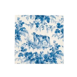 Caspari Paper Cocktail Napkins|Hunting Toile Blue Cocktail Napkins - includes 20 Cocktail Napkins