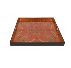 Caspari Lacquerware|Mother'S Day|Jaipur Fuchsia Lacquer Oversize Square Tray - 30" Square