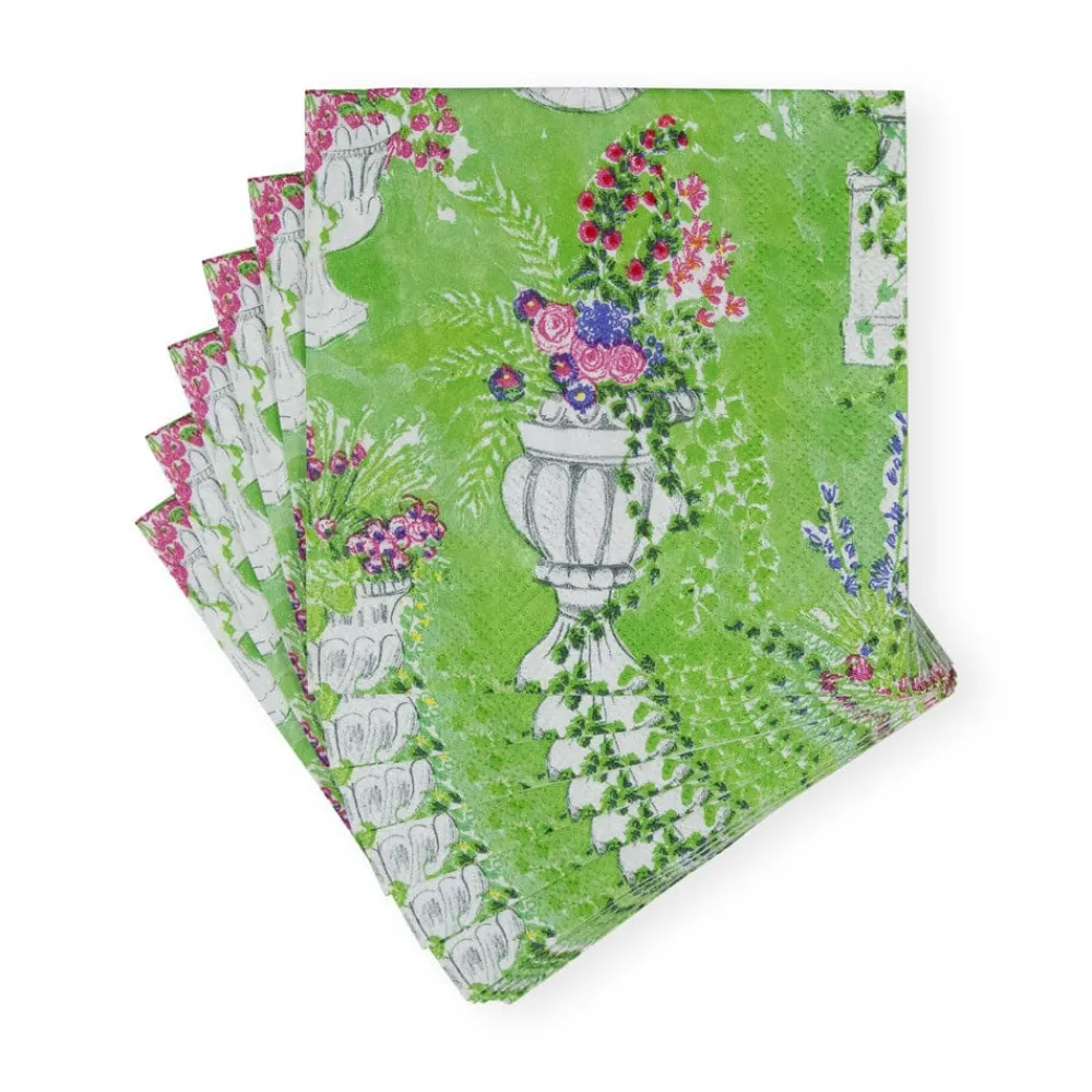 Caspari Paper Cocktail Napkins|Jardin De Luxembourg Paper Cocktail Napkins - 20 per Package